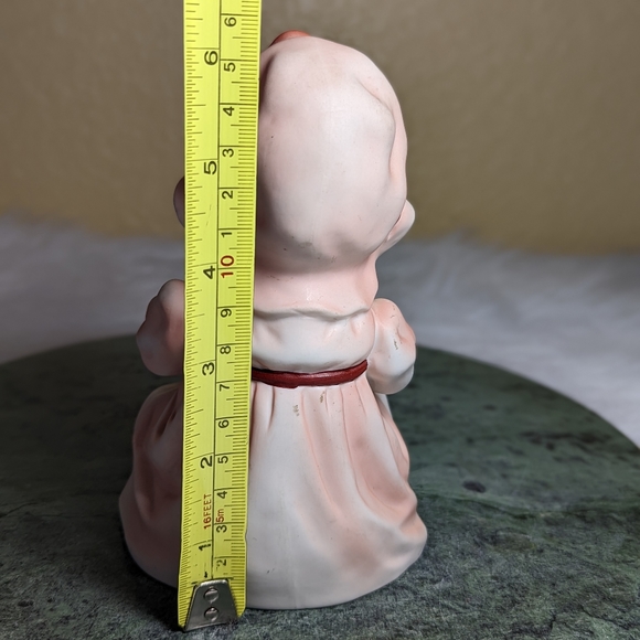 Lefton Hand Painted Bisque Porcelain Piano Baby 6 in - Picture 5 of 9